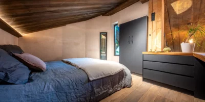 Chambre lit double de la Grange aux hirondelles
