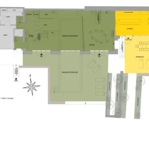 Plan du rez-de-chaussée des appartements