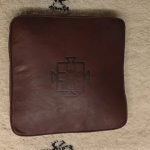 Cojín de asiento de cuero A fleur de Rance